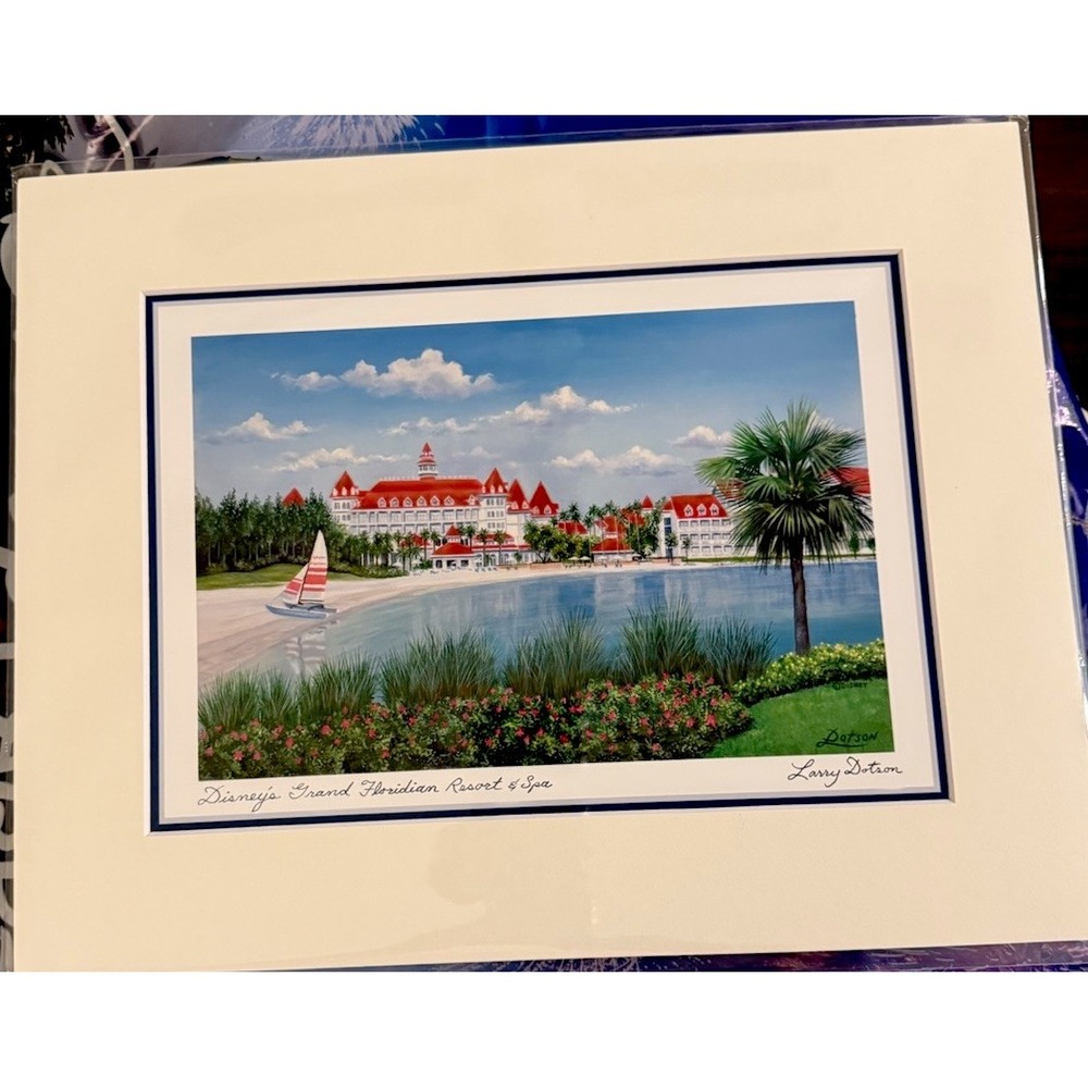 Disney Parks Larry Dotson Grand‎ Floridian Resort Vacation Memories Print 20x15"
